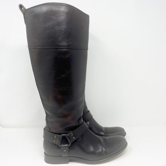Frye Melissa Harness Inside Zip Riding Boot - Picture 2 of 14